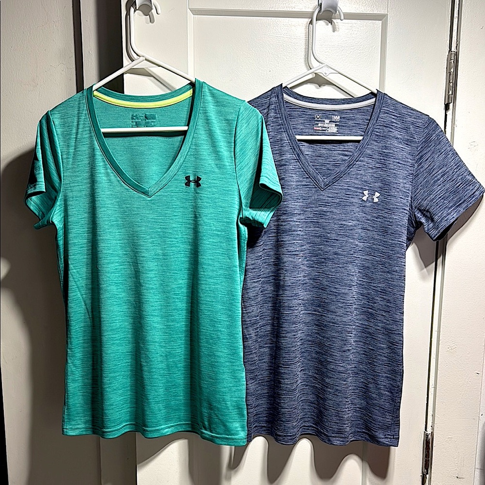 Lot of 2: Under Armour EUC heat gear Tech tees
